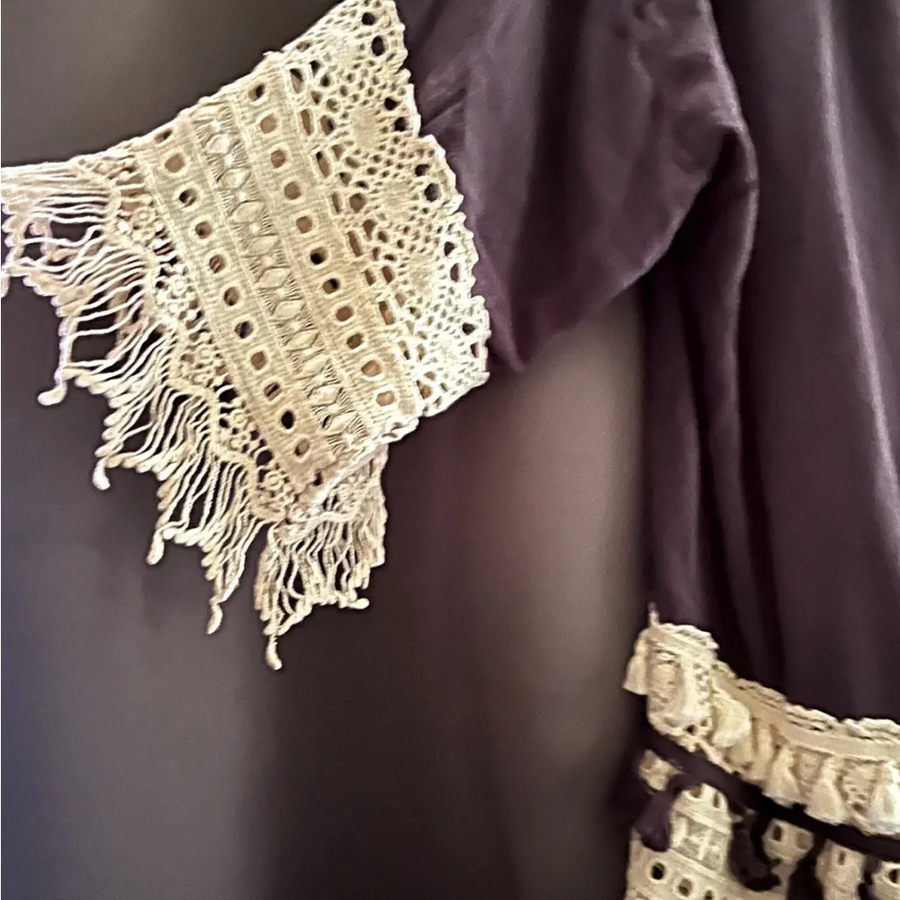 KIMONO 🌟 Dark Gray | Crochet Trim 🌟MUST BUNDLE🌟 - Picture 5 of 5